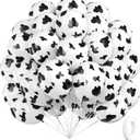 60pcs Cow Print Balloons, Latex Cow Balloons for Farm Cowboy Cowgirl Rodeo Western Baby Shower Birthday Party Decorations