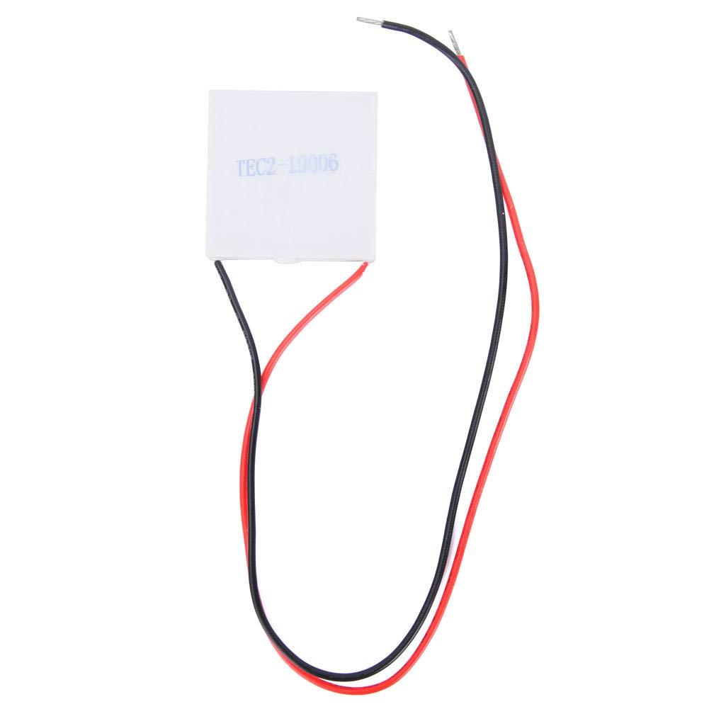 TEC2-25408 Refrigeration Sheet, Double Layer Semiconductor Refrigeration Tablet Thermoelectric Cooler Cooling Plate Module DC 12V 6A 40 x 40mm