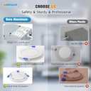 VOLISUN 24 Pack 6 inch Recessed Lighting, 5CCT LED Recessed Light with Junction Box, 2700K-5000K Selectable, 13W Eqv 120W, 1080LM Dimmable Canless Wafer Downlight, LED Ceiling Light ETL Certificated