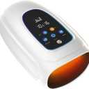 Hand and Wrist Massager with Heat, Air Compression and Gentle Vibration, 3 Modes, 5 Intensities, LCD Display, Cordless Hand Relaxation Massager for Daily Relaxation (White)