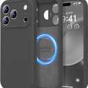 LOVE 3000 Designed for iPhone 17 Pro Case, Premium Silicone [Compatible with Magsafe][Soft Anti-Scratch Microfiber Lining] Shockproof Protective Phone Case for Men Women 6.3", Black