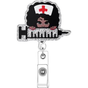 Cute Nurse Badge Reels Retractable for Nurses Nurse Badge Holder Id Card Clip Nurse Badge Accessories for Women Girls Student Nurse Badge Nurse Birthday Christmas Gifts for Women Nursing Badge Reel
