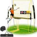 PodiuMax Volleyball Training Equipment, Volleyball Practice Net 2 Official Adjustable Heights, Volleyball Training Net for Serving Setting Spiking, Volley Ball Net for Backyard & Beach