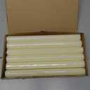 CW Studio 0.78x10 Inch Unscented Ribbed Taper Candles  Elegant Fluted Design, 11-Hour Burn, Dripless, Perfect for Home Decor, Weddings, Events & Dinners (12, Ivory)