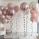 White Pink Gold Balloons Set, 12 Inch Double Stuffed Pearl White Sand Blush Pale Light Pink Apricot Champagne Gold Helium Balloon for Fairy Birthday Wedding Easter Baby Bridal Shower Party Decorations