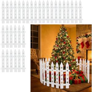 36 Pieces Christmas Tree Fence Christmas Tree Gate for White Plastic Picket Fence DecorationsApplicable to BirthdayOffice Home Wedding Party Decor 12 Inches