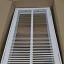 EZ-FLO 12 x 24 Inch (Duct Opening) Return Air Vent Cover for Wall or Ceiling, Solid Steel Return Air Filter Grille, HVAC Vent Cover, White, 61668