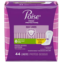Poise Daily Liners, Incontinence Panty Liners for Bladder Leaks, 2 Drop Very Light Absorbency, Long Length, 44 Count of Pantiliners 