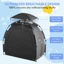Blackout Tent for Pack and Play, Portable Baby Sleep Pod with 1-Click Set Up, Block 95% Light Breathable Baby Travel Crib Canopy Tent for Babies and Toddlers