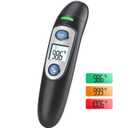 Infrared Thermometer for Adults,Forehead and Ear Thermometer for Fever, Babies, Children, Adults, Indoor and Outdoor Use (Black)