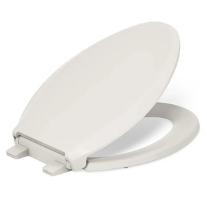 KOHLER 4636-RL-47 Cachet ReadyLatch Elongated Toilet Seat, Quiet-Close Lid, Contoured Seat, Grip-Tight Bumpers and Installation Hardware, Almond