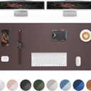 AFIING Large Desk Mat 55"x24" - Premium Non-Slip, Waterproof & Scratch-Resistant. Office Desk Protector Workspace Pad for Home/Office (Coffee)