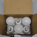 E17 Intermediate Base LED Bulb, 6W (60 Watt Equivalent) G14 Globe Ceiling Fan Light Bulbs, Warm White 3000K, 600 Lumens, Non-Dimmable, Pack of 6