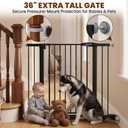 Mumeasy 36" Extra Tall Baby Gate for Stairs, 29.7-43" Auto Close Dog Gate