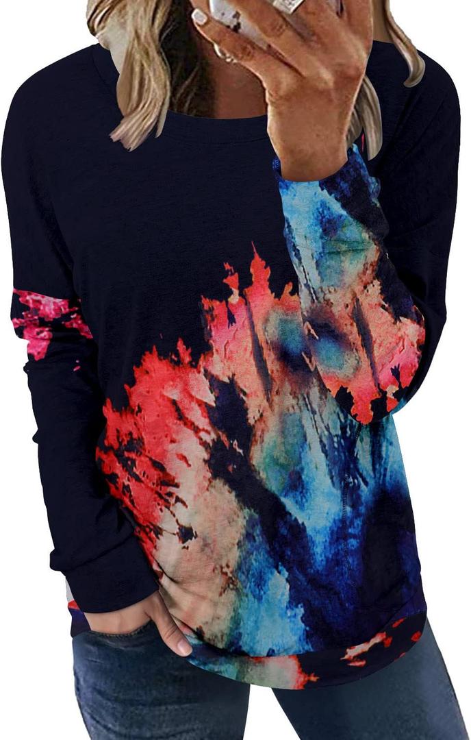 onlypuff Long Sleeve Shirts for Women Fall Fashion Tops Clothing (XL)