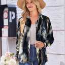 Zeagoo Womens Button Down Shirt Long Sleeve Blouse Business Work Tops Dressy Casual Floral Printed Outfits with Pocket (XL)