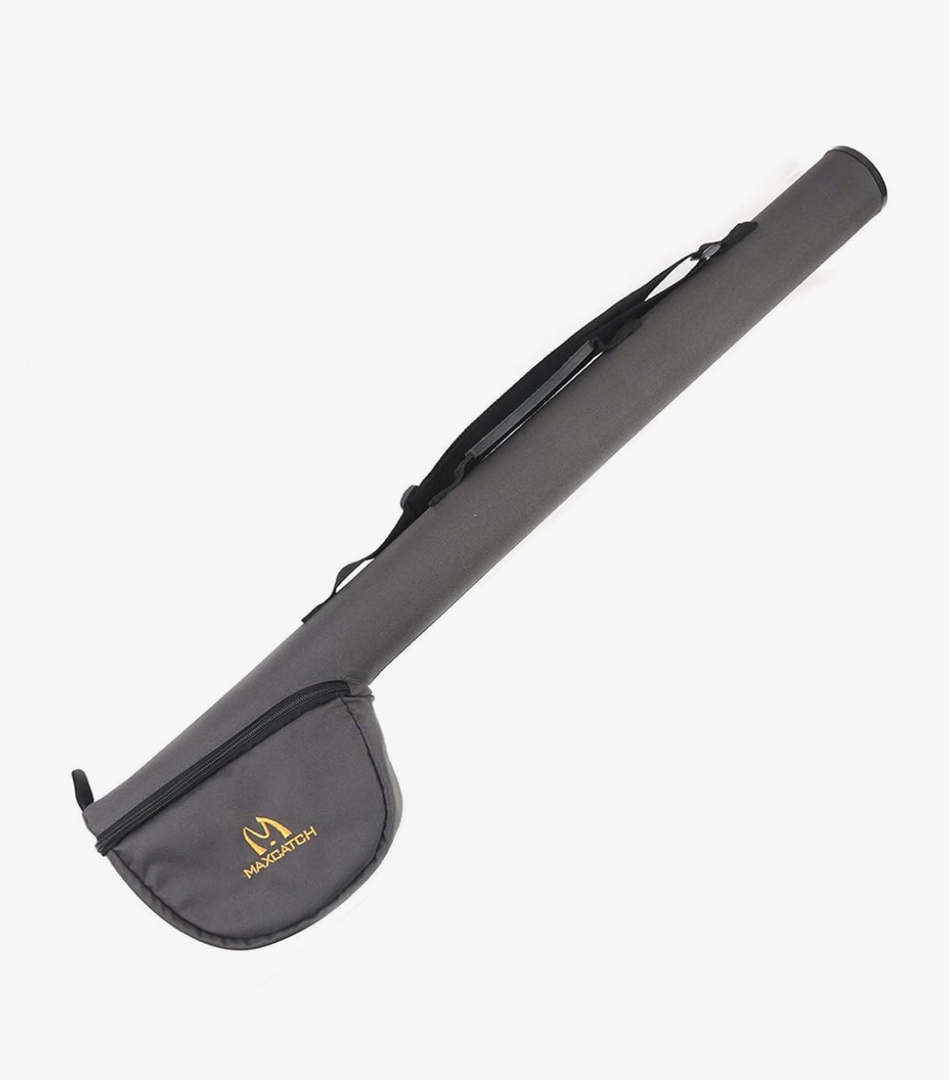 M MAXIMUMCATCH Maxcatch Fly Fishing Rod Case with Reel Pouch, Complete Rod Protection Bag, For 9FT 2 Pieces/ 4 Pieces Rod, Single (Gray, 10' 4sec)