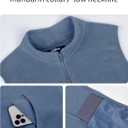 Argstar Men's Fleece Vest with Zipper Pockets, Full-Zip Casual Lightweight Sleeveless Outerwear Gilet Greylish Blue M