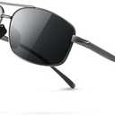 SUNGAIT Ultra Lightweight Rectangular Polarized Sunglasses Men UV400 Protection