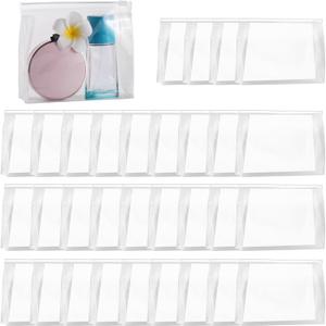 50 PCS Mini Clear Makeup Bag,Small Clear Zipper Pouch Travel Bag for Toiletries Plastic Cosmetic Organizer Waterprooffor Swimsuit Bikini Travel Vacation(5.9 x 5.1 x 1.4 Inch)