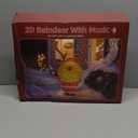 PEIDUO Reindeer Christmas Decor, Lighted Deer Christmas Decorations Outdoor with 146 Lights, Motion Sensor Controller Sync with Music, 2D Xmas Deers for Lawn Porch Garden Indoor Outside, 2.6 FT