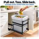 Under Sink Trash Can Pull-Out Trash Can Cabinet, for 30-50 Qt 7-13 Gallon