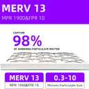 16 3/8x21 1/2x1 MERV 13 (6-Pack) Pleated Air Filter (Actual Size: 16 3/8"x21 1/2"x3/4") MPR 1900 & FPR 10, Furnace Air Filters