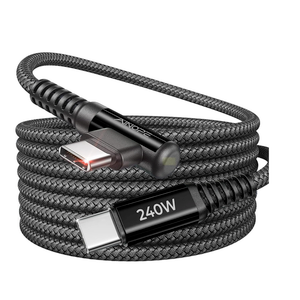 AINOPE 240W USB C to USB C Cable [10FT] Right Angle C to C Cable Fast Charging,Sideways Phone Charger USBC to USBC Fits iPhone 17 16 15 Pro Max Plus,MacBook Air/Pro,iPad Pro,Samsung S25,Pixel,iPad
