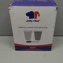 JOLLY CHEF 100 Pack 20 oz Disposable Coffee Cup with Lids, Printed Hot Paper Coffee Cups for Home, Business, Restaurant (Stripes and Grey)