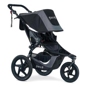 BOB Gear Revolution Flex 3.0 Jogging Stroller, Graphite Black, All Terrain Stroller With Mountain-Bike-Style Suspension & Air-Filled Tires; Car Seat Compatible, Style: Single