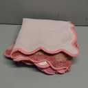 ORTIGIA Cute Pink Scalloped Bath Mat, Fun Plush Microfiber Scallop Bathroom Rugs Non Slip Washable Quick Dry Absorbent, Bathmat Bath Rug Carpet for Shower Stall Vanities Kitchen Floor Entrance, 20x32 (1'8" x 2'8" (Rectangular))