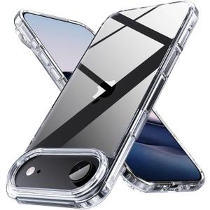 3 x PinLiSheng Anti-Yellowing Crystal Clear for iPhone Air Case [Military-Grade Protection] Shockproof Protective Hard Back Slim iPhone 17 Air Phone Case, Clear