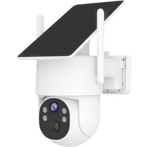 4G LTE Cellular Security Camera Wireless Outdoor, No WiFi Needed, with SIM Card and One Year Unlimited Data Plan, Solar Powered, 360 Live View, 2K Color Night Vision, Motion Detection