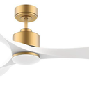 52 in. Smart Outdoor Indoor Gold White Ceiling Fans with LED Lights and Remote, Control with WiFi Alexa APP, High CFM 