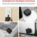 Switchbot Smart Switch Button Pusher (Bluetooth) Fingerbot for Rocker Switch/One-Way Buttons, App Timer Control, No Wiring, Optional Hub Required for Voice/Remote, Black