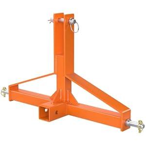 KYBOLT 3 Point 2" Trailer Hitch Receiver Heavy-Duty for Category 1 Tractors Compatible with Kubota, BX, LM25H, WLM Tractor, NorTrac, Yanmar, Kioti, Cat (3 Point 2"-Orange)