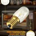 3 x DoRight Microwave Oven Light Bulb, 40W 110-130V E17 Oven Light Bulb, 2300K Warm White Dimmable Incandescent for Ovens/Microwaves/Range Hood, 2 Packs