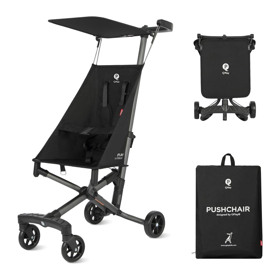 Ultra Lightweight Travel Stroller for Baby Aged 6-36 Months, Small Compact Folding Stroller with Backpack & Sun Visor for Kids Ages 1 to 3 Years Old - Fits Airplane Easy Carry and Storage