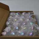 24 Pcs Christmas Iridescent Ornaments Balls DIY Clear Plastic Christmas Balls for Holiday Party Christmas Tree Decorations (60 mm)