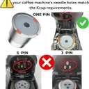 Noalto Reusable K Cups and Coffee Pods,Universal stainless steel k Cups for Keurig 2.0 and 1.0 Coffee Makers machine(2pack)