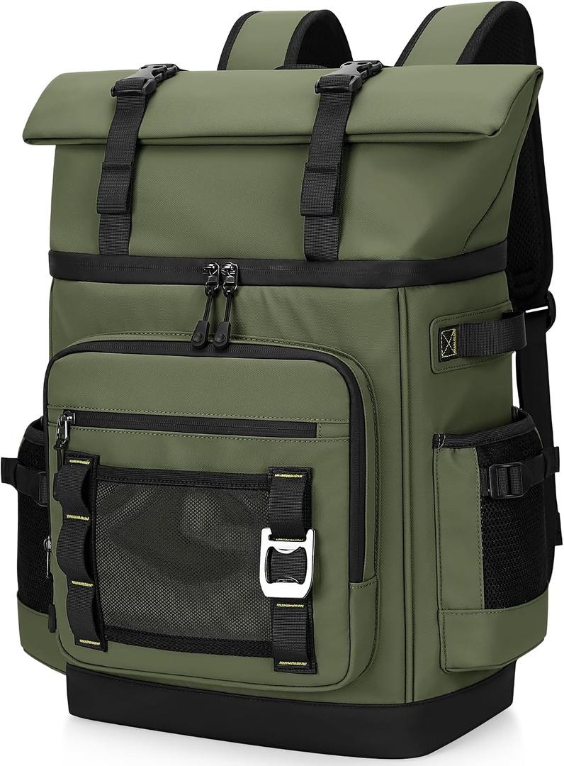 42 Can Backpack Cooler,40L Insulated Double Decker Leakproof, Waterproof Travel Cooler Backpack for Beach Camping Picnic Travel