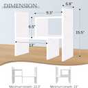 Jerry & Maggie - Desktop Organizer Office Storage Rack Adjustable Wood Display Shelf | Birthday Gifts - Toy - Home Decor | - Free Style Rotation Display - True Natural Stand Shelf (White)