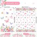 100 Pieces Butterfly Napkins Pink Butterfly Party Paper Guest Towels Disposable Colorful Garden Spring Summer Flower and Butterflies Hand Towels for Wedding Birthday Holiday Decorative Party Supplies