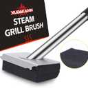 Steam Grill Brush Bristle Free,[Ultra Safe & Efficient] Grill Cleaner for Outdoor Grill,BBQ Replaceable Scraper Cleaning Head,Grill Brush BBQ Accessories,Gifts for Men/Dad  (Black)