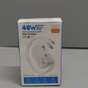 4in1 Retractable Gan Wall Charger Plug for iPhone 17 USB C, Travel Essentials Brick Multiport, 3ft Lightning+ Type-C Cables,40W Fast Charging Foldable Block for iPhone 17 Pro/16/15/14/13, iPad, Galaxy