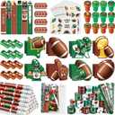 BenLouis 120Pcs Football Party Favors Sports Theme Party Pencils Stickers School Stationery Bulk for Kids Football Birthday Party Team Gift Goodie Bag Fillers Classroom games Rewards Supplies