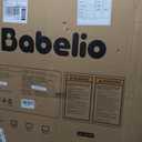 Babelio Baby Gate for Stairs, Kitchen & Doorways, 26-43" W 28" H No Bottom Bar| Easy Installation| One-Handed Operation| Auto-Close| Hardware Mount (Drill Needed) Safety Dog/Pet Gate Indoor (White)