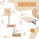Houseables Wall Mounted Cat Tree, Cat Wall Climber, Kitty Climbing Shelves, Kitty Furniture Shelves, Floating House, Stairs, Mount, Climber, Condo, Playground, Obstacle Course, Indoor Gym, 51 x 35 in