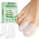 16 Pack Gel Toe Cap and Protector - Cushions and Protects to Provide Relief from Missing or Ingrown Toenails, Corns, Blisters, Hammer Toes
