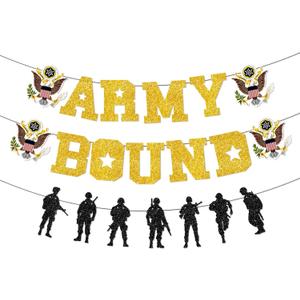 Army Bound Banner, Army Party Decorations, Army Decorations for Party, Military Bound Banner